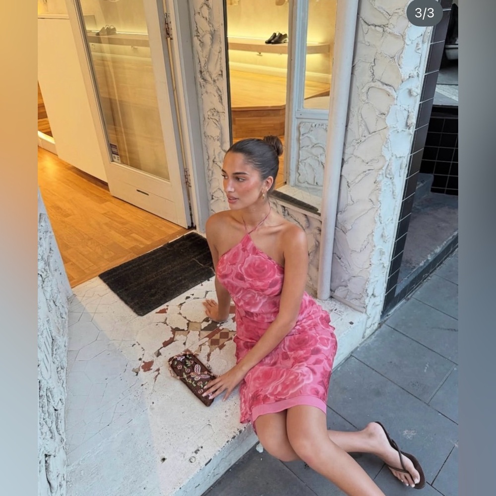 Realisation Par the Electra dress in crush Halter Slip Dress - Picture 3 of 15